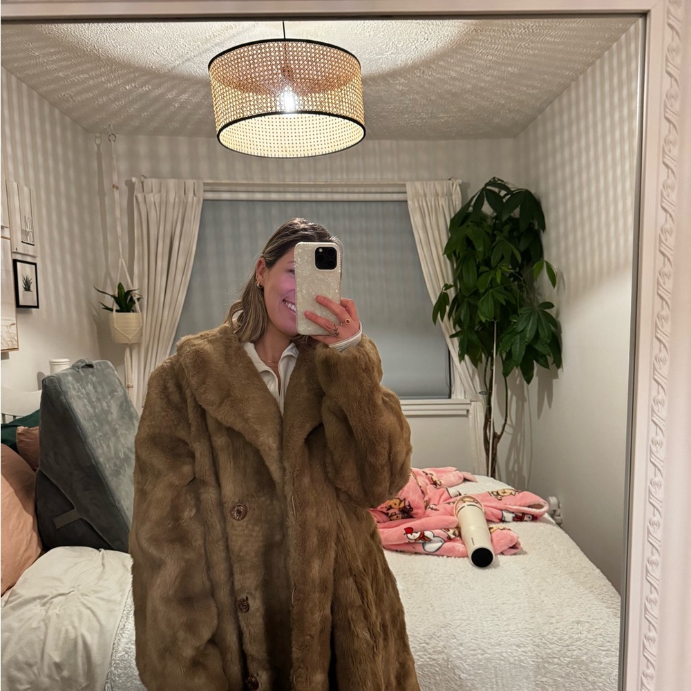 Brown Teddy Jacket, faux fur coat